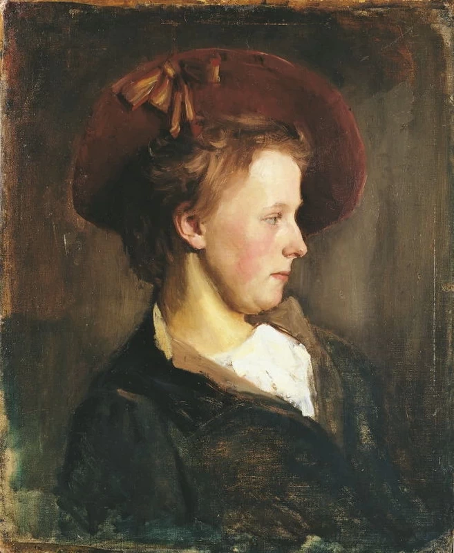 Una signora con un cappello rosso - Museo d'Arte Umu, Tallinn